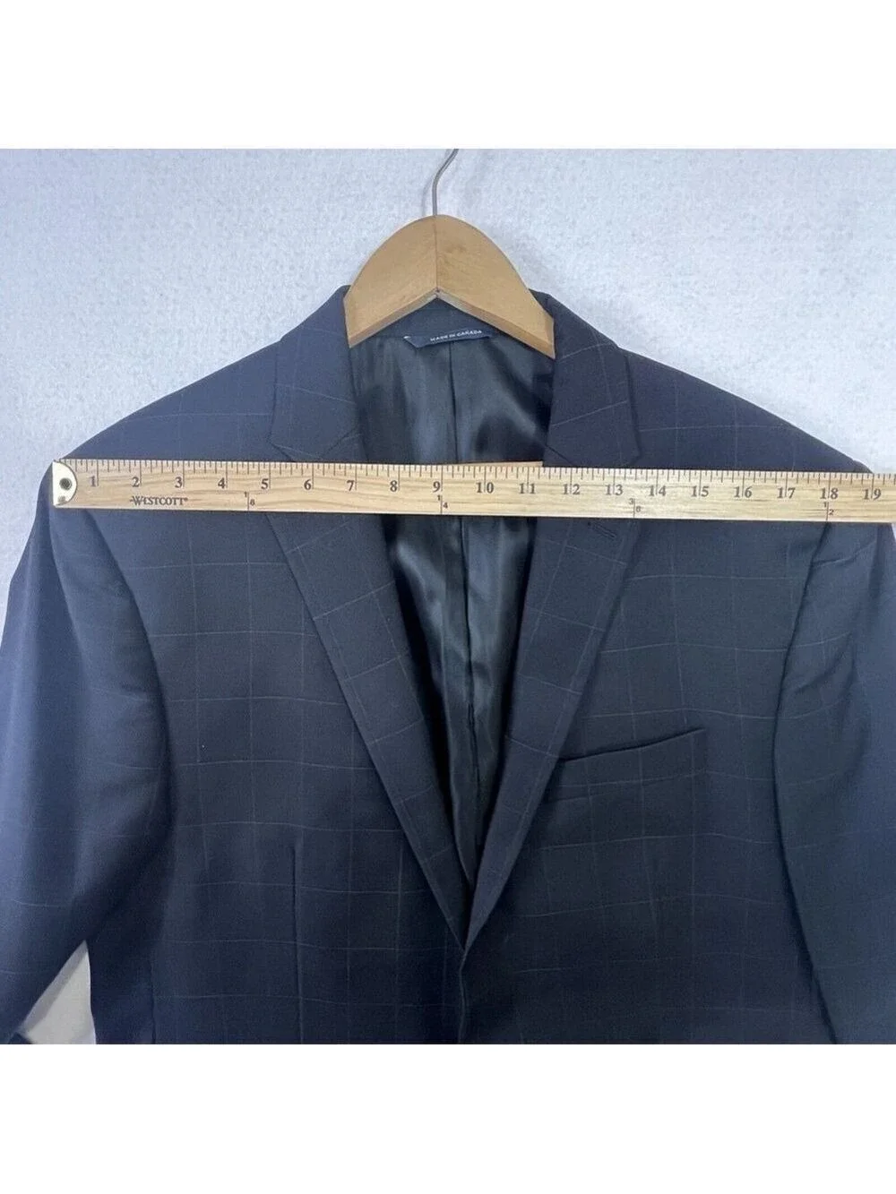 Ralph Lauren Mens Suit Jacket Sport Blazer Black Wool 44L Dillards Exclusive